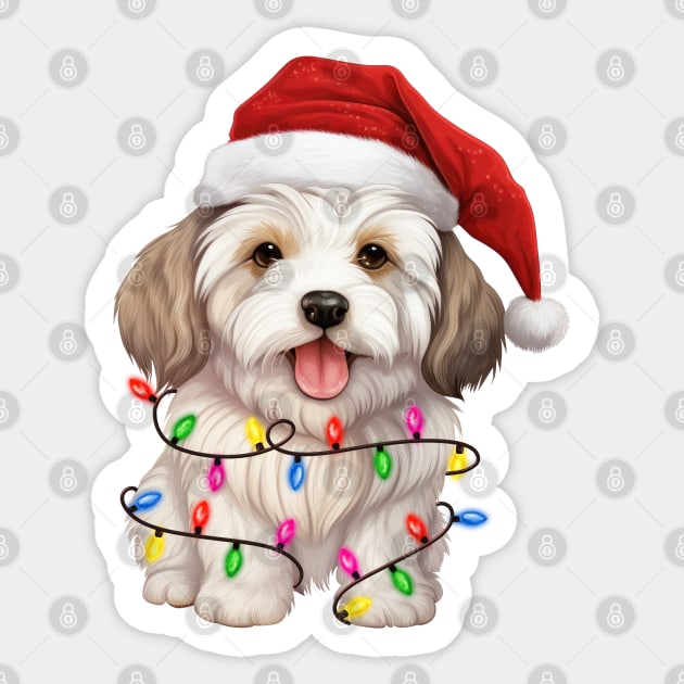 Christmas Dog Coton De Tulear Sticker by Astramaze